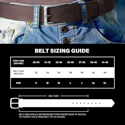 Wrangler Men's Leather Belt without Buckle, 38mm Casual Wait Belt Strap for Jeans, Gift for Men3
