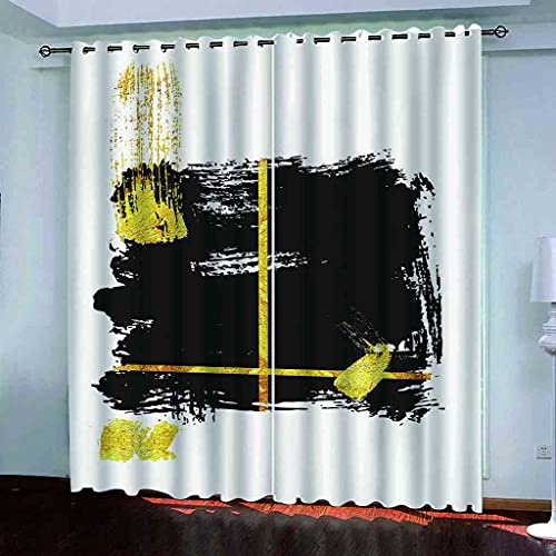 Rideaux occultants 100% polyester isolant thermique phonique graffiti 200x214 - 2
