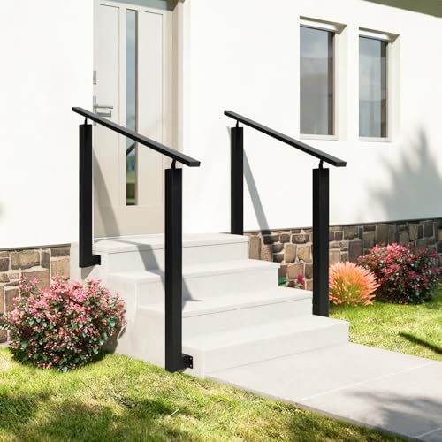 Garde-corps extérieur réglable de 2 à 3 marches pour escalier de villa - 5