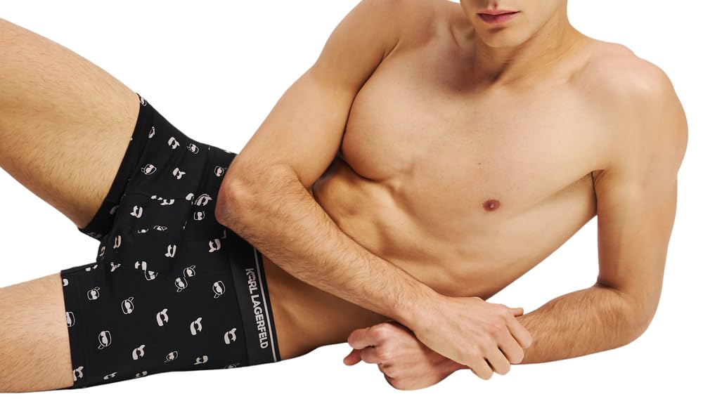 Karl Lagerfeld Herren Ikon All Over Print Trunk (3 Pack)