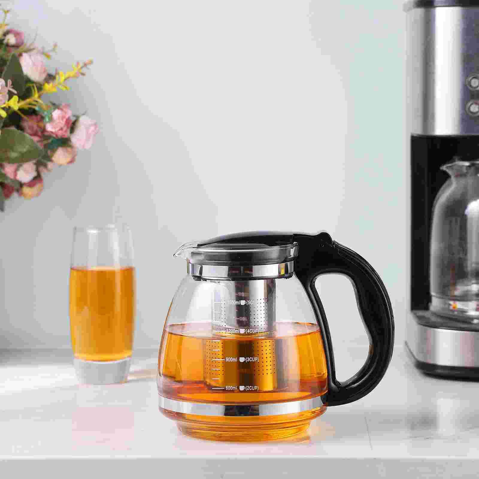 Czajnik 1500ml Szklany czajnik z wyjmowanym zaparzaczem Żaroodporny czajnik do herbaty kwitnącej Herbata sypka Kwitnąca
