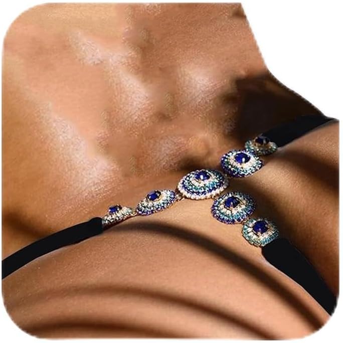 Rhinestone Waist Chain Thong Panties Jewelry - Summer Beach Crystal Chain Adjustable Bikini Underwear - Festival Rave G String Party Waist Jewelry for Women