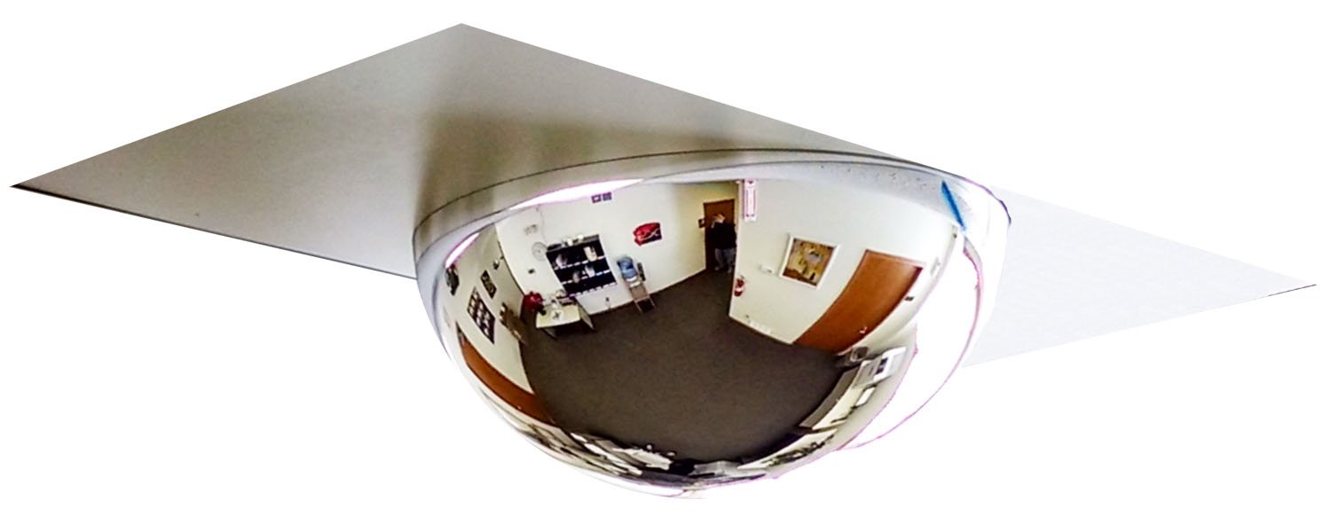 Se-Kure Domes & MirrorsD360-22-WP-4 Full Dome 2-Piece T-Bar Drop-in 2' x 4' Panel, 22" Diameter