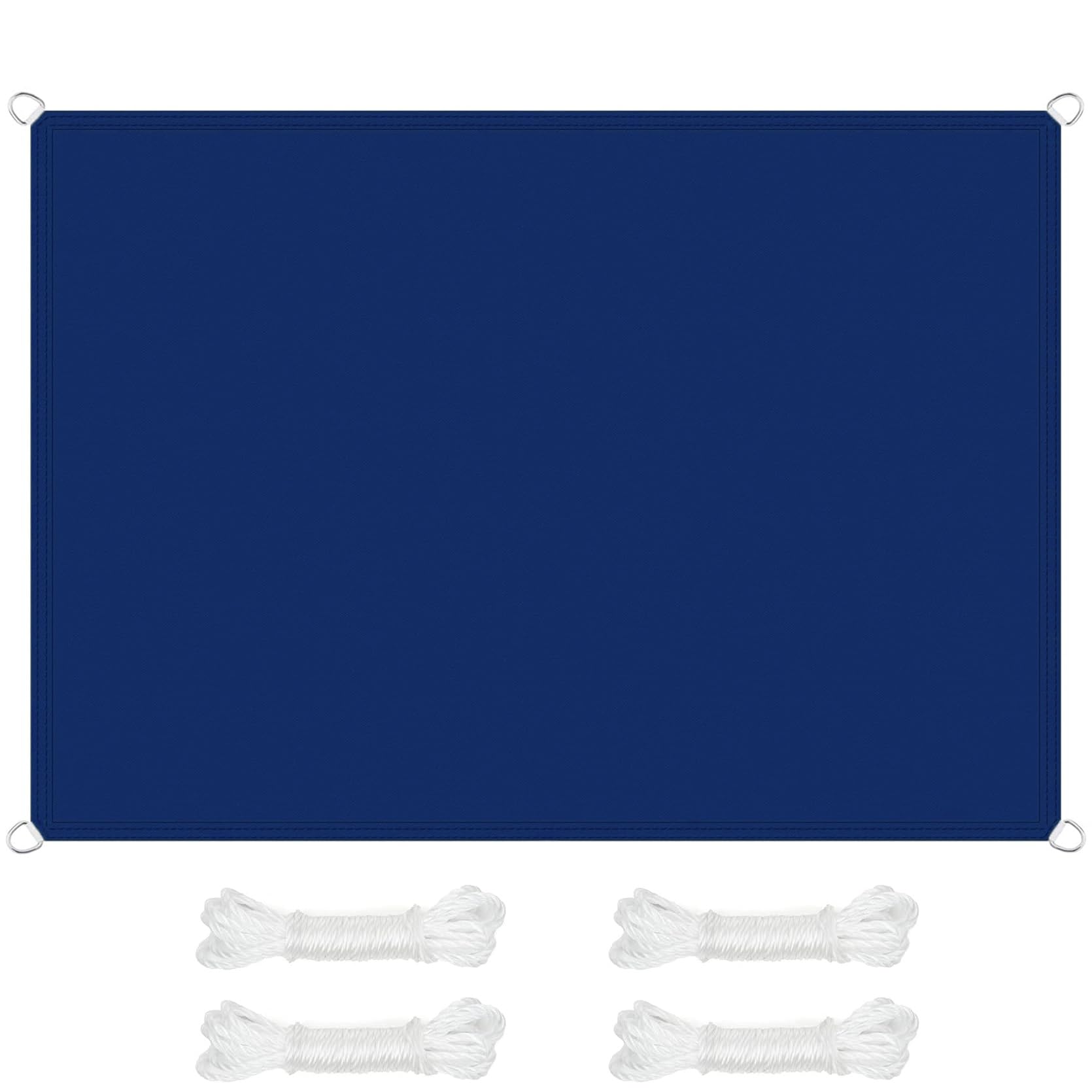 Voile d'ombrage imperméable bleu foncé 1.5x4.5m pour terrasse et jardin