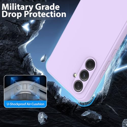 Image of LIRAMARK Liquid Silicone Soft Back Cover Case for Samsung Galaxy S26 5G| Soft Micro-Fibre Lining Inside | Camera Protection Bump (Lavender)
