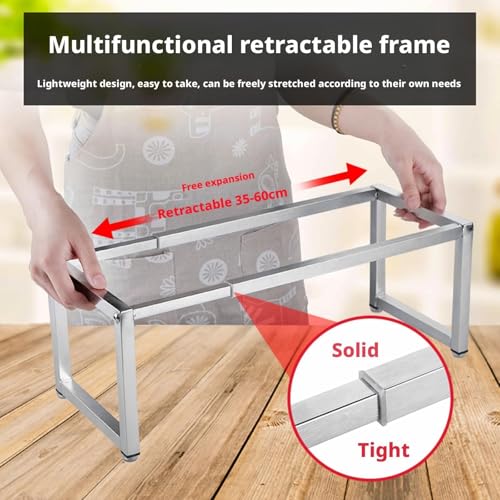 Étagère à épices en acier inoxydable – 2 rangées de supports réglables pour le rangement de la cuisine et un accès facile – 12 récipients avec cuillères