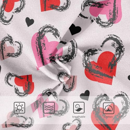 Little Girl Underwear Toddler Panties Kids Undies Valentine's Hearts Soft Cotton Briefs 2T-8Y3