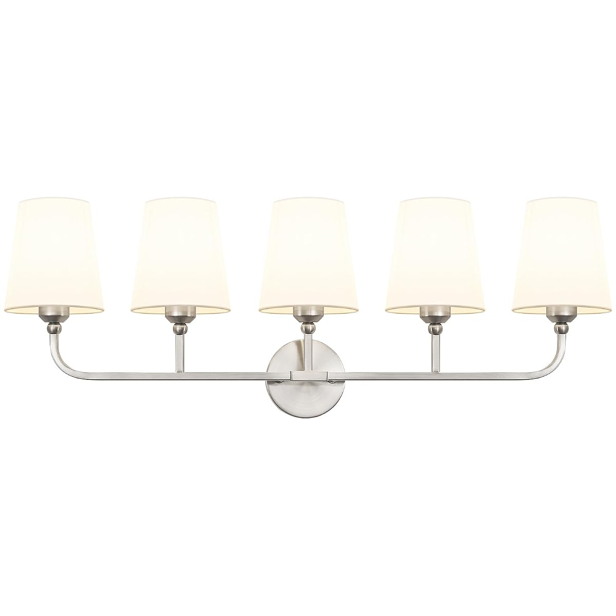 Kvhiiw Bathroom Vanity Light, Brushed Nickel Bathroom Light Fixtures, 5-Light