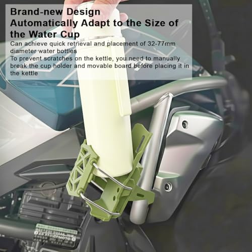 Image of STHIRA Riding Water Bottle Holder, Adaptive Folding Bottle Holder for Motorcycle, Durable Nylon Material, 360 Rotatable Angle Design, Bike Motorcycle Water Bottle Holder Accessory