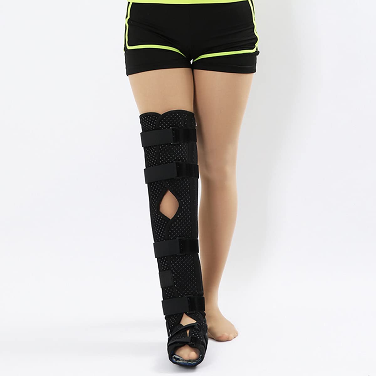 RSGK Soporte De Fijación De Tobillo, Botines De Pierna Fija para Cuidado De Enfermería, Soporte De Soporte De Tobillo, Soportes De Fractura De Rodilla Transpirables para Tibia Y Peroné