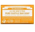 Dr. Bronner's Magic Soaps Pure-Castile Soap, All-One Hemp Citrus Orange, 5-Ounce Bars (Pack of 6)