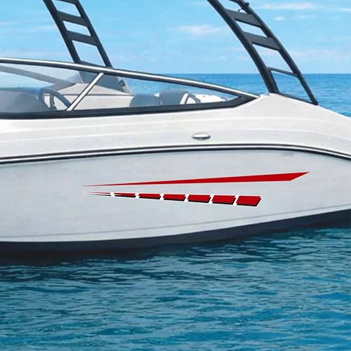 Autocollants pour bateau nautique PVC rouge sticker yatch voilier motobateau 100x16 0481