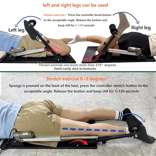 Image of Electric Prone Knee Exerciser with Smart Remote Control for Knee Replacement Recovery Aids Kit Knee Therapy Exercise Strengthening Equipment for ACL PCL MCL,Gender-Neutral(Left /Right Leg Compatible)2