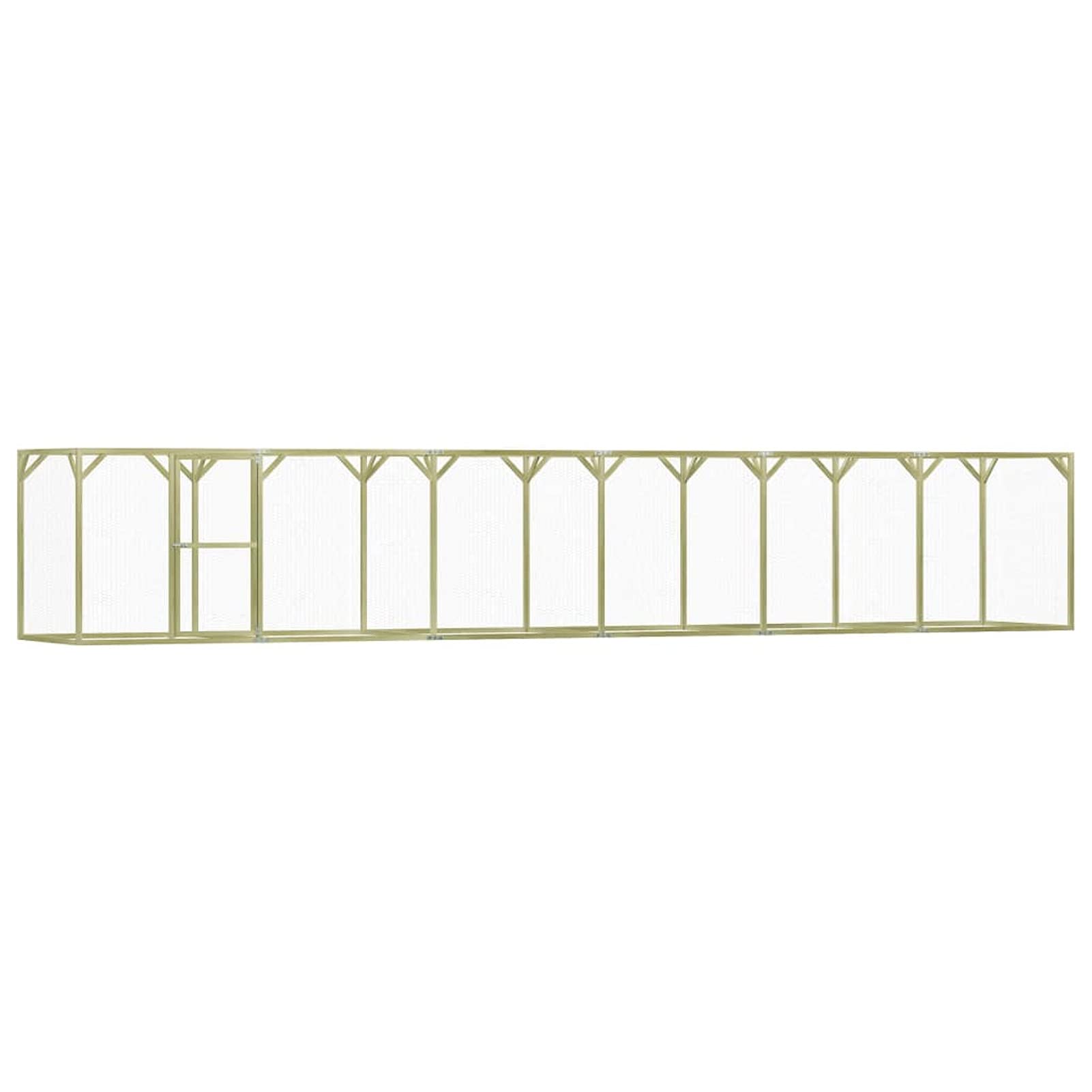 BAZZI Jaula gallinero para gallinas de exterior, valla para gallinas, jaula para gallinas, gallinero 1,5 x 9 x 1,5 m de madera de pino impregnado