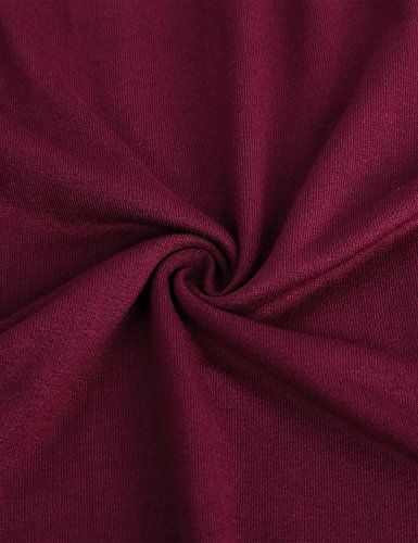 Sese Code Babydoll Shirt Women Juniors Maternity Burgundy Tunic Retro Modesty Panel Empire Waist Line Flowy Hem V Neck Loose Fit Blouse Wine Red Xl #TOP4