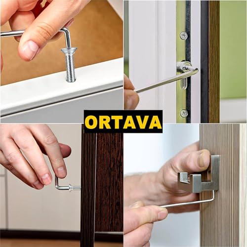 ORTAVA 20 Stück M6 x 14 Schrauben, Senkkopfschrauben, Flachkopfschrauben, Innensechskant Edelstahl A2 V2A Vollgewinde mit Innensechskantschlüsseln