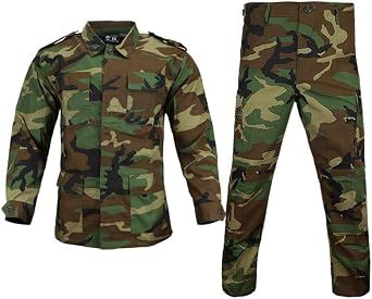 Army Uniform for Men Camo Military Suit OutFit BDU Jacket and Pants