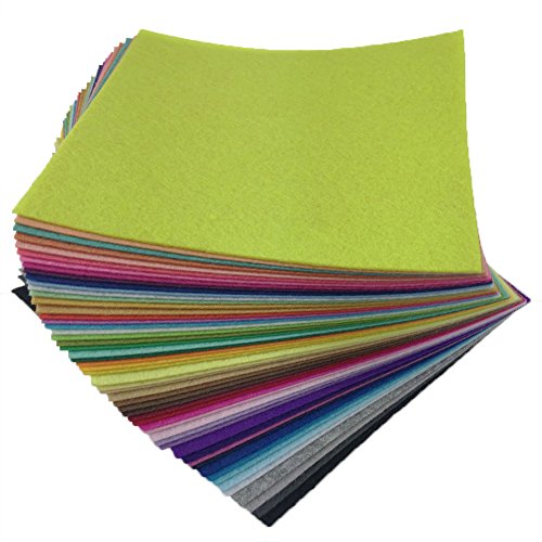 Flic-Flac WJCR-FB-BZ1515-54P 54Pcs Felt Fabric Sheet Assorted Color Felt Pack Diy Craft Squares Nonwoven thumb #3