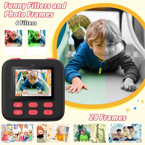 Kids Instant Digital Cameras for Boys and Girls, 1080P HD Dual-Lens Selfie Digital Camera with Print Paper & TF Card, Christmas Birthday Gifts Toys for Toddler and Teenagers Age 3-16 Years Old - image 5