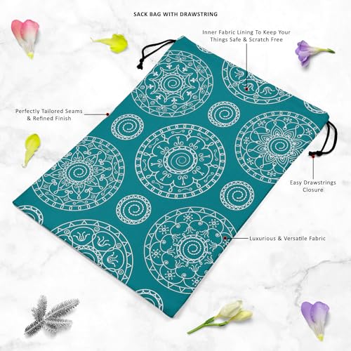 Image of ArtzFolio Blue Blue | Reusable Sack Bag | Bag for Gym, Storage, Vegetable & Travel