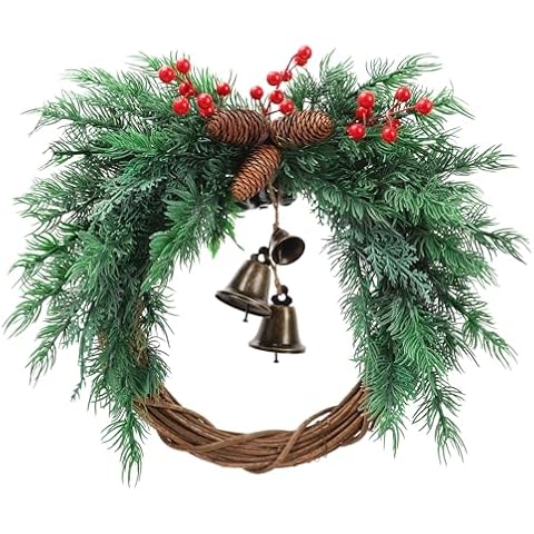 Temfmy 20 Inch Boho Christmas Wreath Cover
