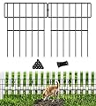 10 Panels Animal Barrier Fencing, No Dig Fence Garden Fencing, 17in(H) x10.8ft(L) Dog Dig Fence Barrier Rustproof Metal Garden Fence Border for Dogs, Bottom Blocker for Outdoor Yard
