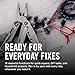 LEATHERMAN, Rev Pocket Size Multitool with Package Opener and Screwdrivers, Stainless Steel