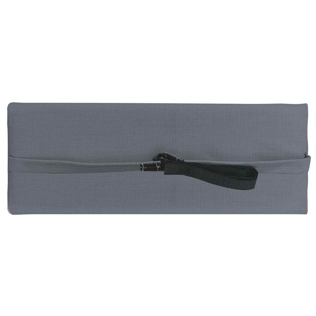Cuscino Poggiatesta per Sdraio da Giardino Grigio 40x15 cm | Supporto cervicale imbottito per sedia a sdraio da esterno, ideale per momenti di relax in giardino o terrazzo.