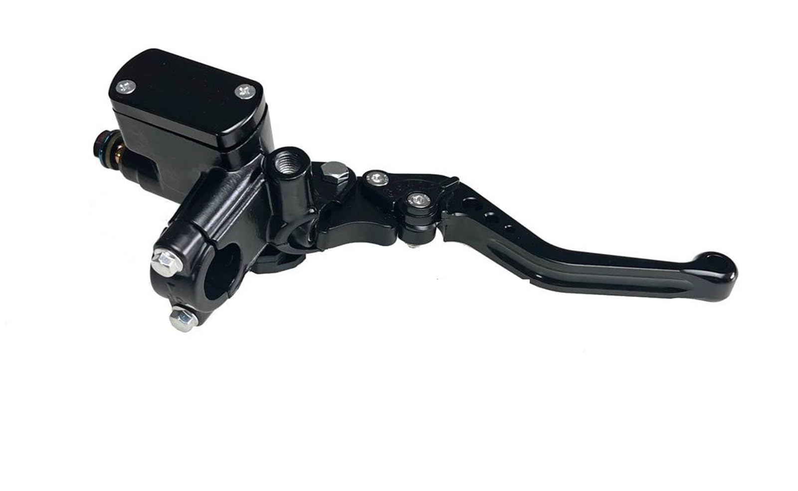 Foymgmspap Black Right 7 Colors Motorcycle 7/8" 22 Mm With M 10 Mirror Hole Clutch Brake Pump Master Cylinder Piston 14 Mm Hydraulic Pump Brake Clutch Grips Levers(Black Right)