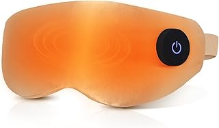 Heated Eye Mask for Dry Eyes – Upgraded Cordless Warm Eye Compress, 100% Mulberry Silk Sleep Mask with Graphene Heating, 3 Heat Levels and Auto Shut-Off, Rechargeable and Washable