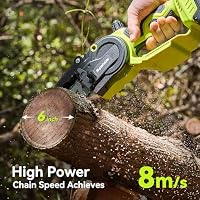 Supstable 4 in 1 Akku Astschere mit Teleskopstiel und 6'' Teleskop Kettensäge, Hochentaster & Gartenschere mit 8000mAh Akku, Max 4,8m, Geeignet für den Gartenbau – Ansicht 6
