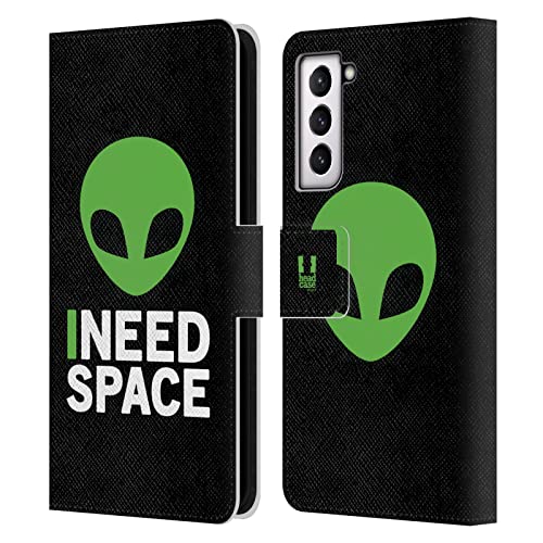 Carcasa de cuero Samsung Galaxy S21 FE 5G Head Case Designs Extraterrestre