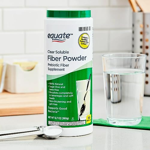 Equate Clear Soluble Prebiotic Fiber Powder, 12.7 oz (Pack of 2) - 100% Natural Soluble Fiber Supplement, Gluten-Free, Sugar-Free, Equate Fiber Powder for Digestive Health - Thumbnail 2