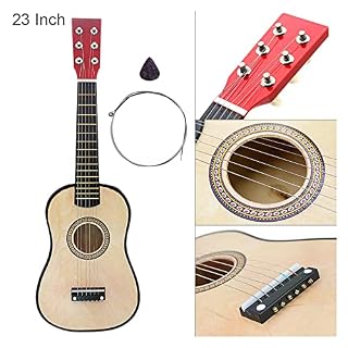 Guitare acoustique en tilleul de 23 pouces Instrument de musique à 6 cordes avec médiator et cordes for débutant - Les Beatles, Paul McCartney, John Lennon, RIngo Starr, George Harrison Guitare acoustique en tilleul de 23 pouces Instrument de musique à 6 cordes avec médiator et cordes for débutant – Image 2