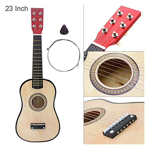 Guitare acoustique en tilleul de 23 pouces Instrument de musique à 6 cordes avec médiator et cordes for débutant - Les Beatles, Paul McCartney, John Lennon, RIngo Starr, George Harrison Guitare acoustique en tilleul de 23 pouces Instrument de musique à 6 cordes avec médiator et cordes for débutant – Image 3