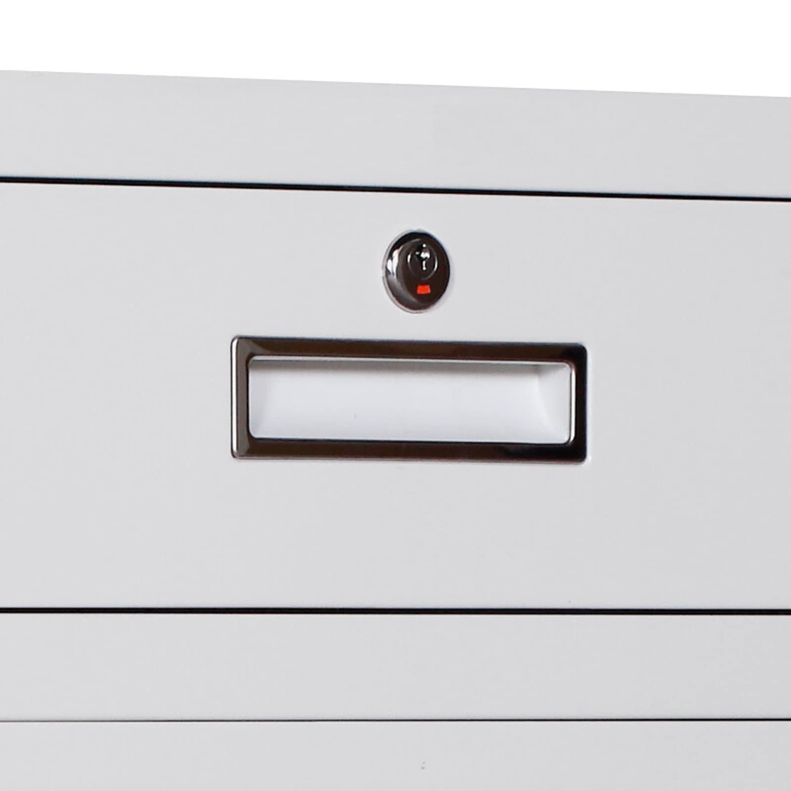 Armadietto in metallo con 4 cassetti con serratura, profondità 38,9 cm, altezza 64,8 cm, sicuro per ufficio e archiviazione documenti per casa e ufficio