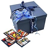 Überraschungsbox,5-lagige Kreative -Geschenkbox, Geschenkbox Aufklappbar fur Valentinstagsgeschenke, Geburtstag, Hochzeitstag,Frauen, Männer, Kinder und besondere Tage (Blau)