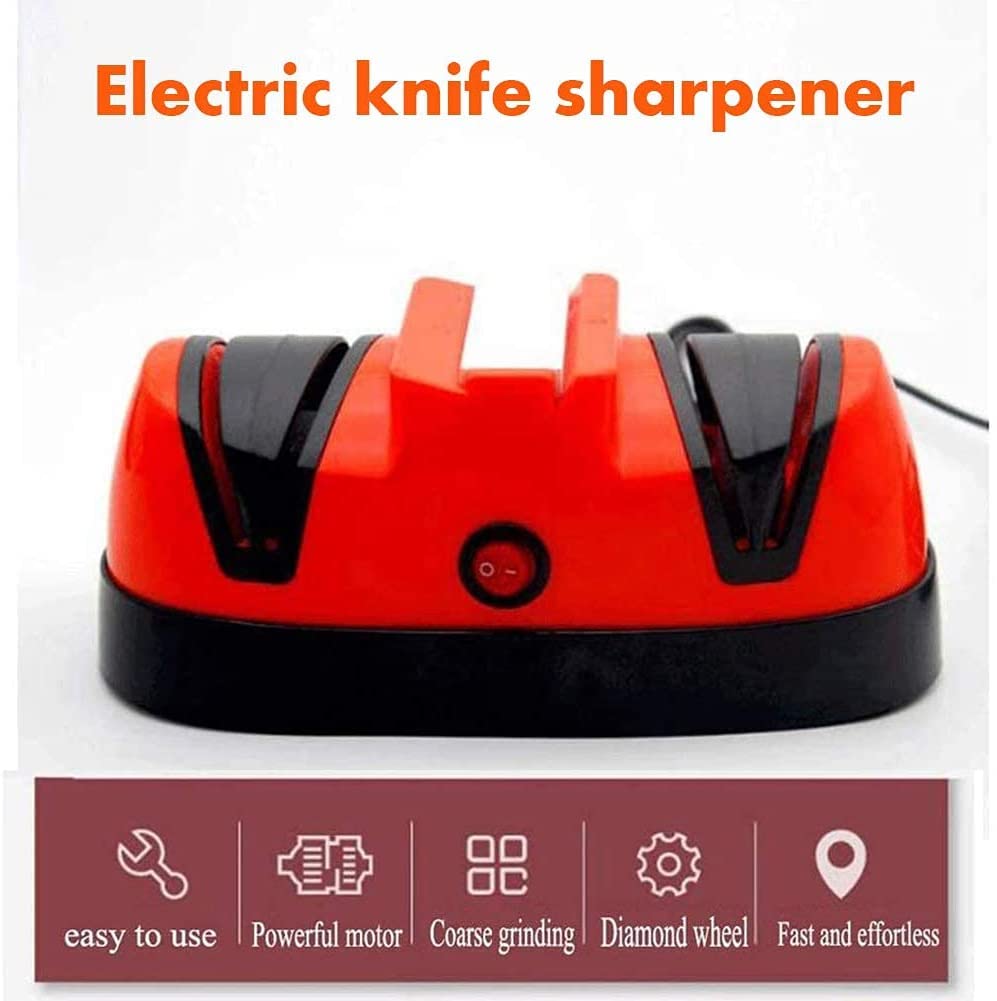 Sacapuntas de Cuchillo eléctrico, afilador de Cuchillos 2 en 1 afilador de Cuchillos para Cuchillos, Afilado Grueso Afilado de Fino Afilado de Cuchillo para Cocina