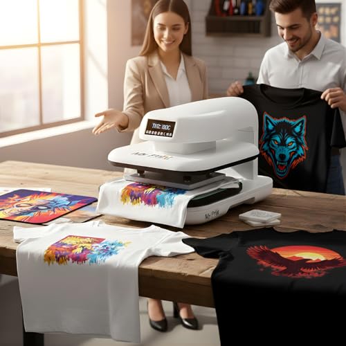 Image of MY PRINT | Heat Press Machine | Heavy Duty Multifunction Sublimation & DTF Printing Machine | T-Shirt Printing Machine | for [DTF] [Sublimation] [Vinyl] Printing Business Supply Product (Gen-1 [15X15 AutoMatic])