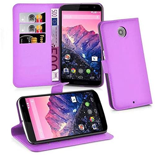 Cadorabo Book Case Compatible With Lenovo Google Nexus 6 / 6X In Pastel Purple - With Magnetic Closure, Stand Function And Card Slot - Wallet Etui Cover Pouch Pu Leather Flip #TOP3