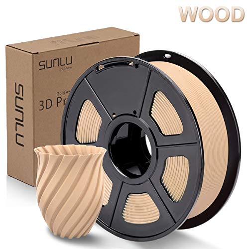 SUNLU Wood 3D Printer Filament 1.75mm PLA Filament 1kg/Spool for 3D Printing, Dimensional