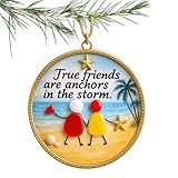 フレンズ クリスマス オーナメント - 2D ペンダント デコレーション 記念品,友情 クリスマス オーナメント | 家族 姉妹 女性 家庭 ドア 復活祭 用