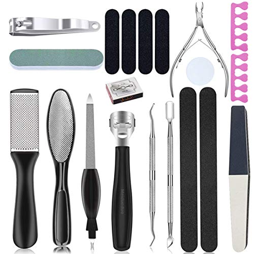 Pedicure Kit, Professional Pedicure Tools Set 20 in 1 Stainless Steel Washable Foot Care Kit Dead Skin Remover Spa Set at Home Suit for Cracked Skin Corns Callus, Best Pedicure Set Gifts for Men Women