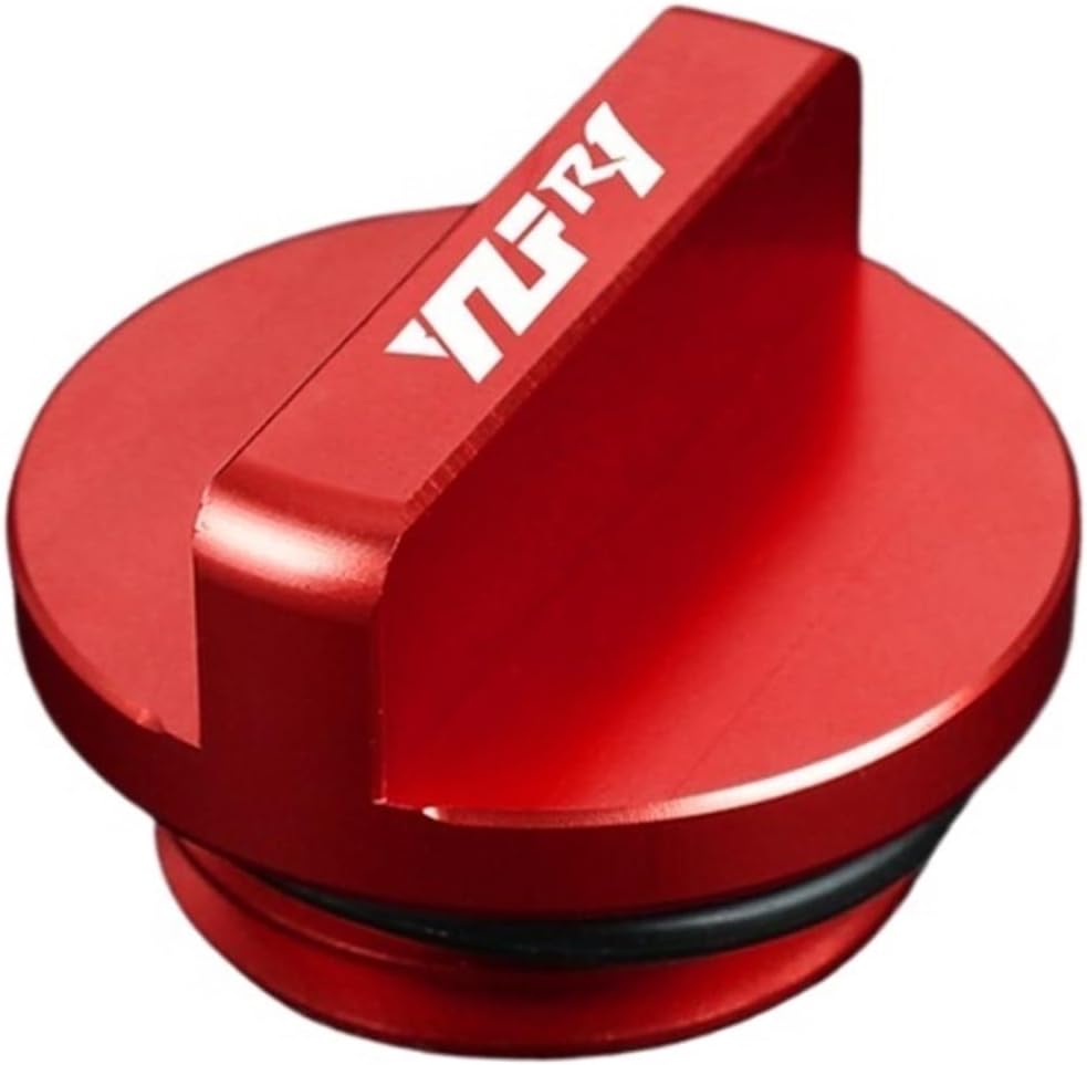 Motorcycle Engine Oil Filler Cap Screw C For YAMAHA YZF-R1 YZF R1 YZFR1 Motorcycle M27*3.0 Engine Oil Filler Cap Plug Decorative Cover 1998-2014 2013 2012 2011 2010 2009(RED)