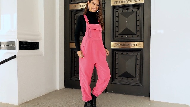 Amazon.com: Ebifin Women's Fleece Warm Overalls Winter Loose