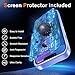 for iPhone 14 Case, iPhone 13 Case, with 1 Screen Protector, Compatible with MagSafe, Magnetic Matte Slim Phone Cover, Translucent Frosted Back Shockproof Protection Bumper, Lavender Purple
