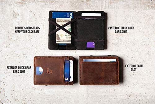Personalized Distressed Leather Flip Wallet by Left Coast Original3