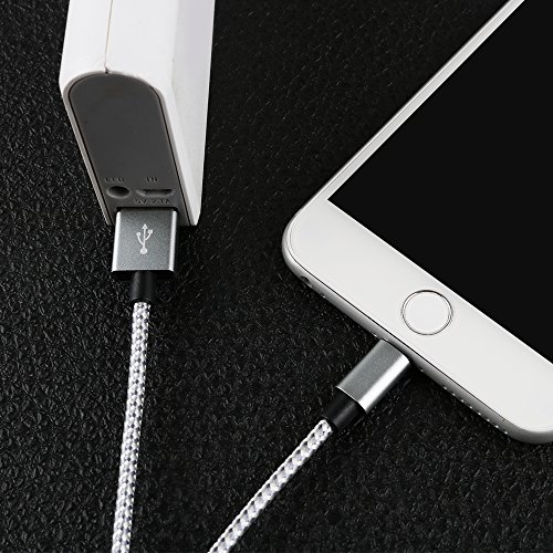 Iphone Charger, 4Packs(3Ft 6Ft 6Ft 10Ft)Charging Cable Mfi Certified Usb Lightning Cable Nylon Braided Fast Charging Cord Compatible For Iphone13/12/11/X/Max/8/7/6/6S/5/5S/Se/Plus/Ipad(Grey+ White) #TOP4