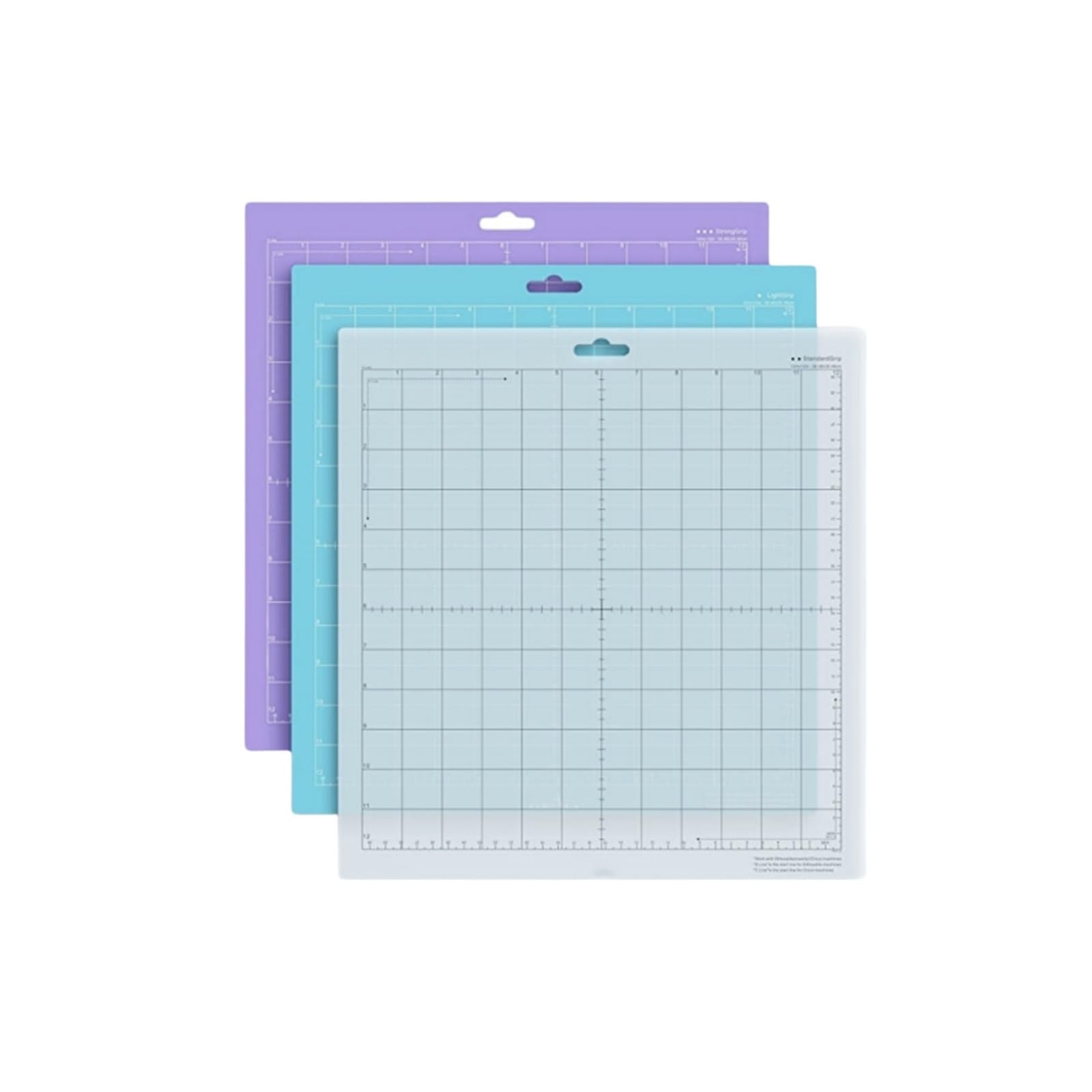 Schneidematte Klebende Schneidematte for 4/3/2/1,12 x Zoll Vinyl (leichter Griff, Standard, starker Griff) Büro(3pcs-3colors)