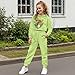 Viewamoon Frog Mushroom Crop Tops for Girls Long Sleeve Sweatshirt and Sweatpants Set 2 Piece Soft Comfy Pullover Hoodies Fashionable Girls Hooded Sweatsuits Size 12-13